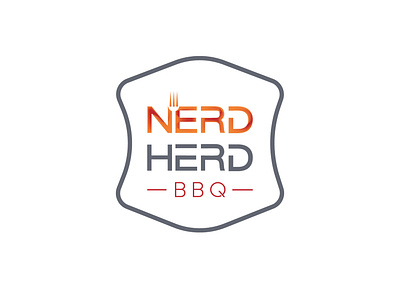 NERD HERD BBQ logo app brand branding clean creative design flat icon identity illustration illustrator lettering logo minimal vector