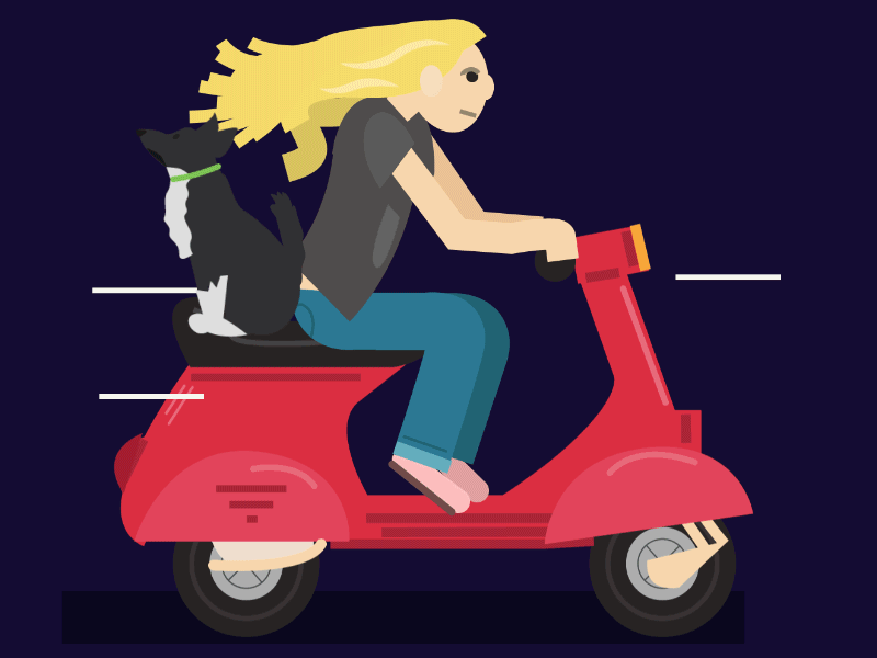 Scooter animation dog gif gifs moving scooter transit