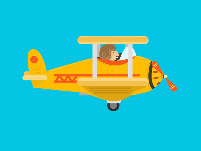 Plane animation flying gifs illustration plane