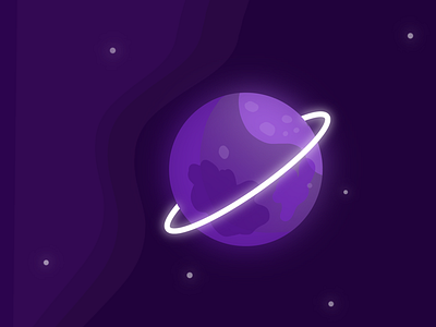 Planet Illustration illustration night planet procreate purple vector