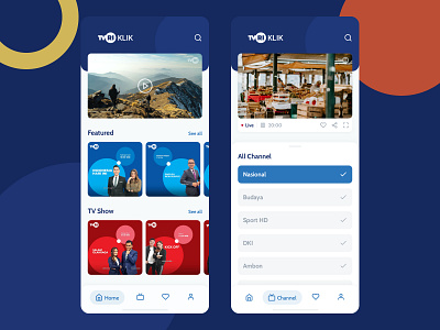 Redesign TVRI Klik app design graphic mobile redesign sketch tvri ui ui design uiux ux