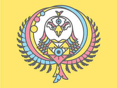 Th Eagle Spirit animals colors design geometry illustration lines