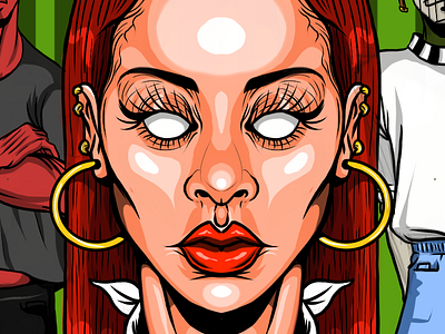 Rihanna HeadHaunted Symmet graphic design icons illustration music