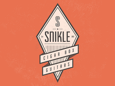 Snikle Logo cigar diamond guitar logo orange