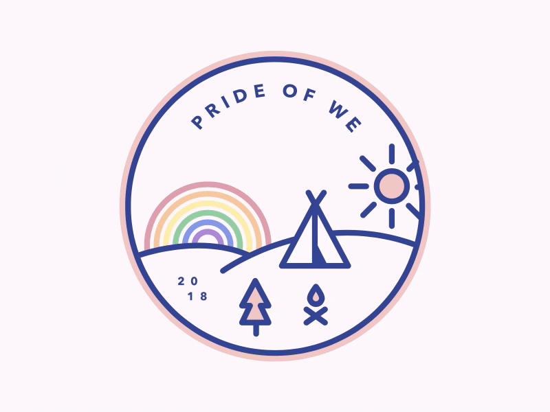 Pride Of We Stickers camp heart ice cream lgbt lion pride rainbow stickers summercamp uk