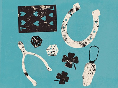 Good Luck clover dice good luck horseshoe illustration illustrator las vegas lucky charms playing cards wishbone