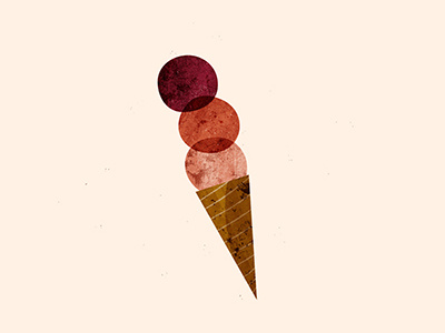 Triple Scoop adobe illustrator dessert digital illustration food food illustration ice cream illustration illustrator texture