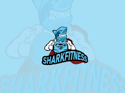 Sharkfitness creative design logo logodesign mascot vector art