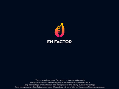 En Factor logo brand design brand identity business logo creative logo design financial logo logo logo design minimalist logo podcast logo