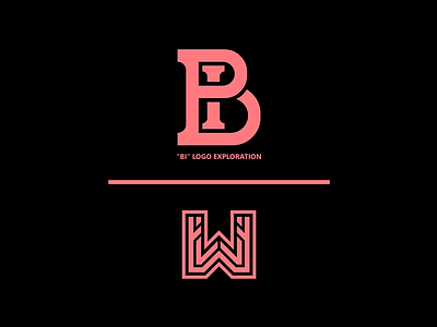 "BI" Logo Exploration // by WisamPlayz bi branding clean exploration letters logo minimal simple
