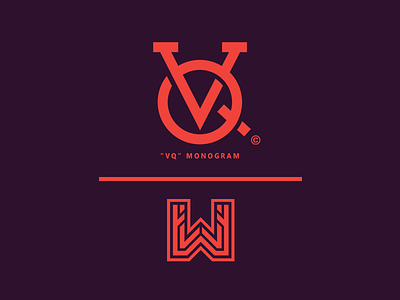 "VQ" Monogram // by WisamPlayz branding clean exploration letters logo minimal monogram simple vq