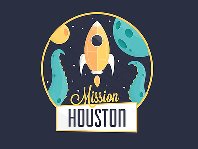 Mission Houston logo colors game ipad logo logotype mission houston rocket space tentacles