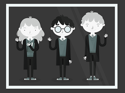 My Harry Potter harry harry potter hermione granger potter ron weasley vector illustrations