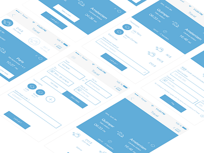 Wireframes Travel App application ios7 travel application wireframes