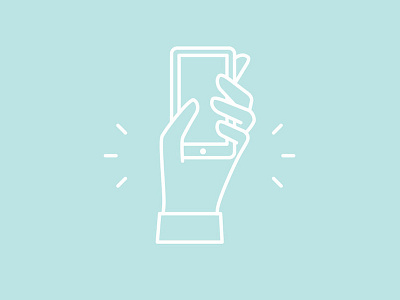 Hold your phone hand phone vector illustration