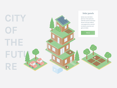 Creative Hours - City of the future affinity city city of the future green illustration isometric
