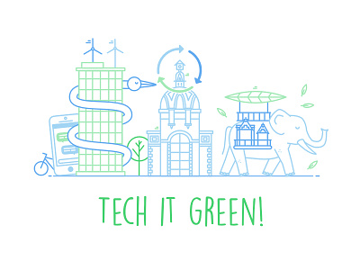 Tech it green! affinity designer ecolo elephant nantes green nantes tech it green tour lu