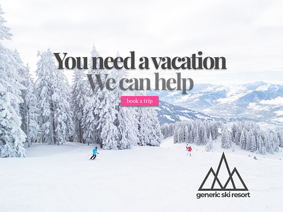 Ski Vacation Landing Page 003 call to action dailyui landing page mountains ski snow