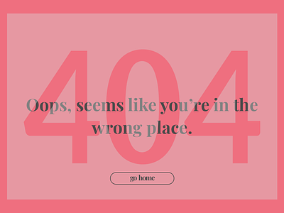 404 Page 404 dailyui dailyui008 layered notfound red