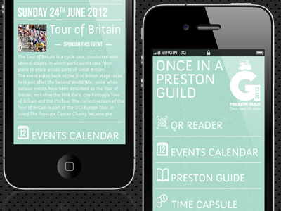 Preston Guild iPhone App application calendar ios iphone