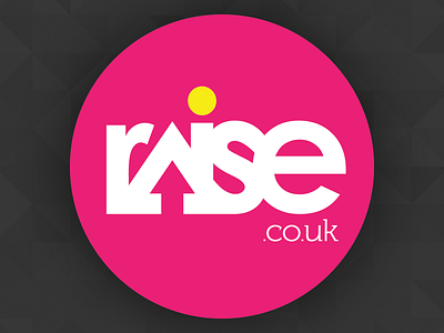 Raise Logotype branding charity giving logo mountain pink raise startup