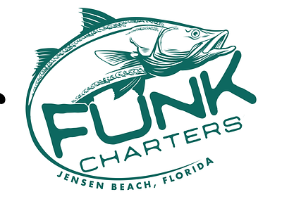 Funk Charters branding digital drawing fish fishing logo illustration logo vector