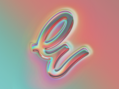Iridescent Letter E holographic icon iridescent logo logo design mark spectrum symbol