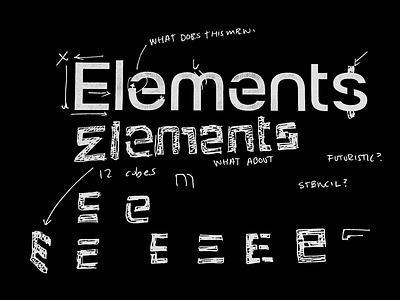 Elements | Wordmark Sketch