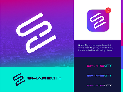 Share City App | logo app app logo branding icon logo logotype mini branding
