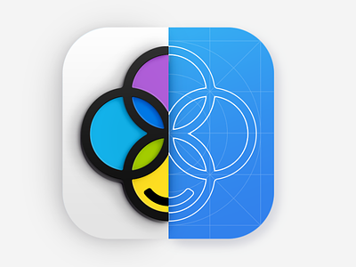 Marco Polo Icon App | In Process Cover circles colorful geometric icon logo marco marcopoloapp pictogram polo symbol