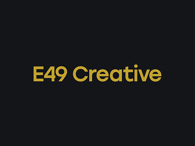 E49 Creative Wordmark identity logo logo design logotype mark wordmark wordmark logo