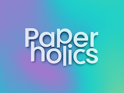 Paperholics Logotype creative cute gradient logo logotype mark paper company wordmark