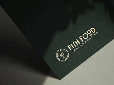 Fish Food Collaborative Logo brand branding cocktail food identity logo monogram retro vintage