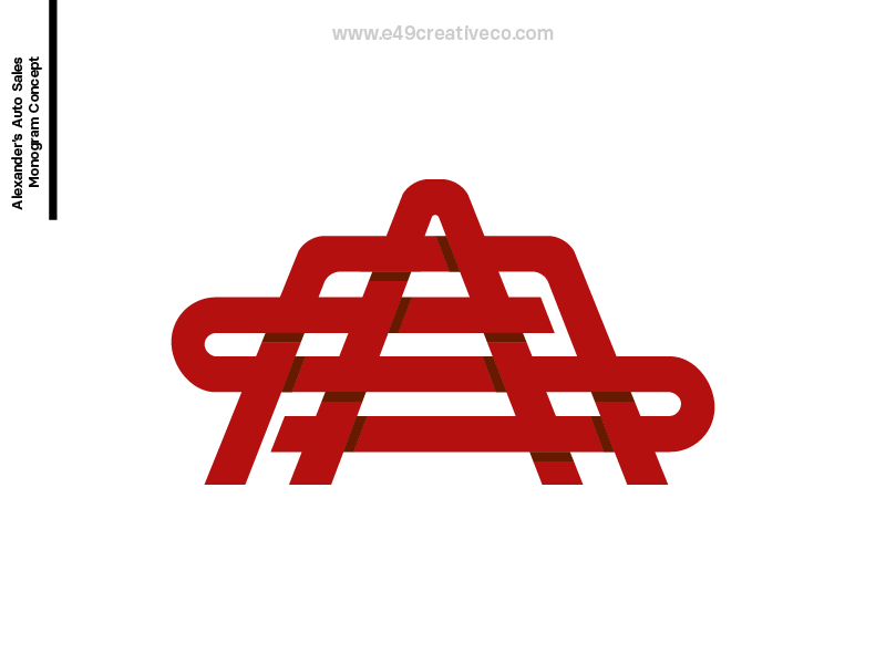 Alexanders Auto Sales monogram mark brand logo letters monogram