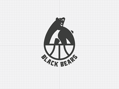 Black Bears Basketball Team Logo basketball basketball logo bear black bear logo sports