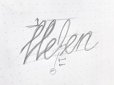 Helen Sketch lettering logotype script sketch sketchbook wordmark