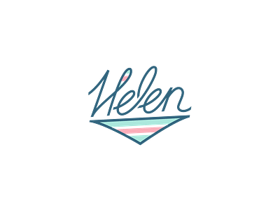 Helen | Logo | Full Color brand letttering logo logotype mark script wordmark