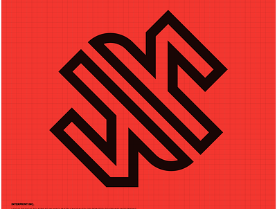 Interprint INC. Logo abstract logo mark print print design