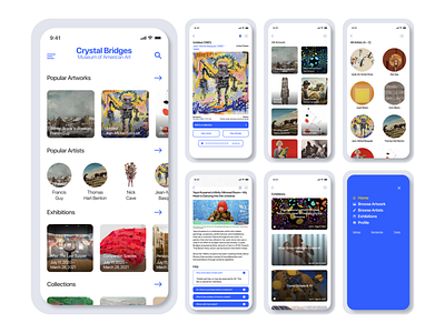 Crystal Bridges — App Design app app design design figma mobile ui ux