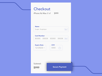 Daily UI #002 Checkout Screen checkout form credit card form dailyui design figma ui