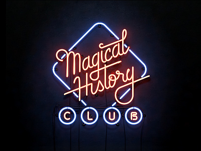 Magical History Club c4d club creuhet hamo lettering light magical neon render theater