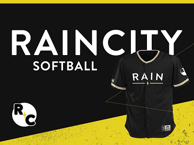 Raincity Softball team branding branding identity logo logo design softball team sports