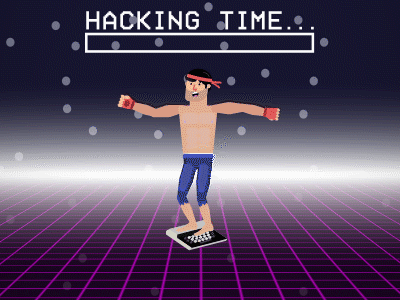 Time Hack! A Kung Fury Tribute after effects character animation vector