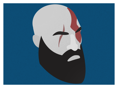 Kratos god of war illustrator texture vector