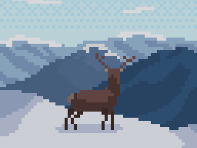 #Octobit - View From the Peak aseprite octobit pixel