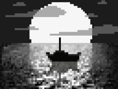 #Octobit - B/W Sunset