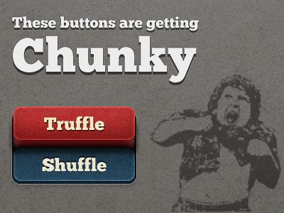 Chunky Buttons blue button chunk goonies red