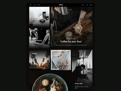 Amaya Dark cafe coffee coffee roasters wordpress coffee shop dark roastery template webdesign website wordpress