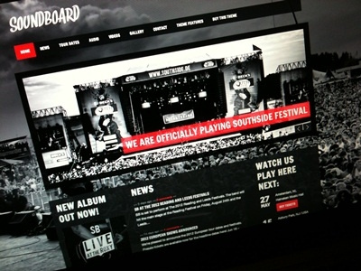 Soundboard band music template wordpress