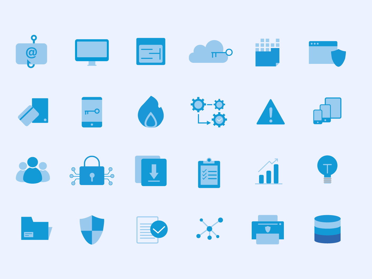 IT Security Icon Collection branding clinic data data security health health technology icon illustration logo medical physician security shield ui vector web